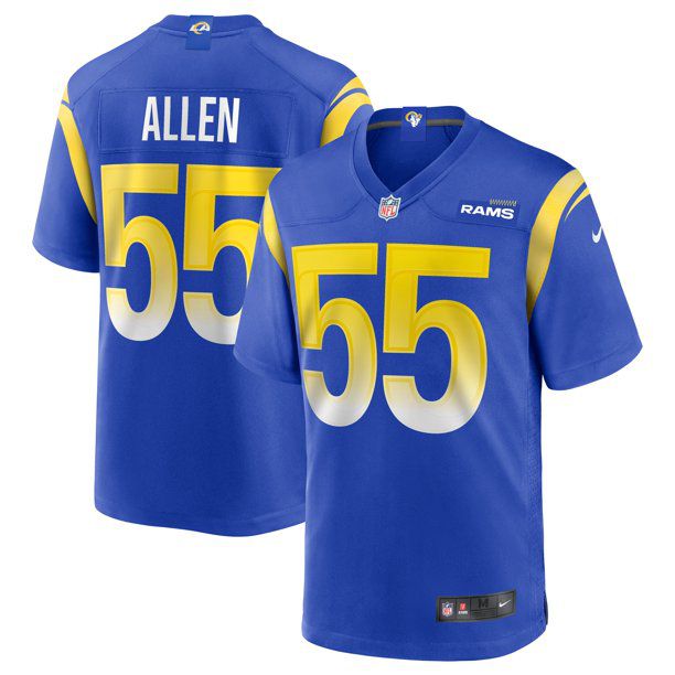Men Los Angeles Rams #55 Brian Allen Nike Royal Game NFL Jersey->los angeles rams->NFL Jersey